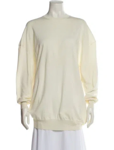 Pre-owned Khaite Wool Bateau Neckline Sweater In Neutral
