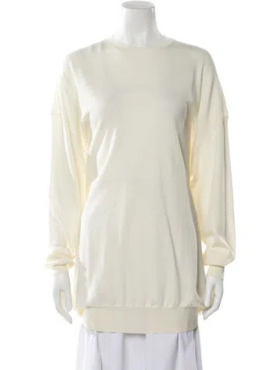 Pre-owned Khaite Wool Bateau Neckline Sweater W/ Tags In Neutral