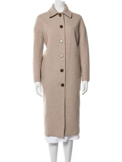 Pre-owned Khaite Wool Coat In Brown