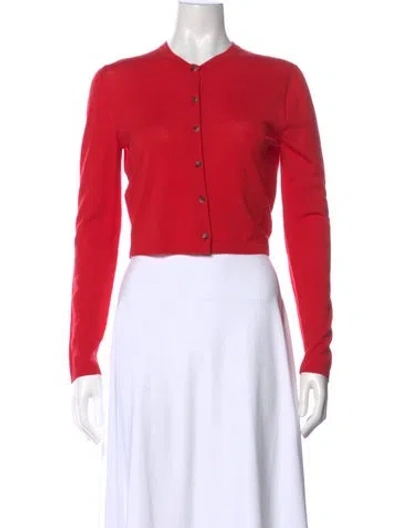 Pre-owned Khaite Wool Crew Neck Blouse In Pink