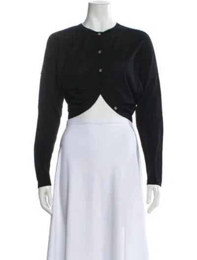 Pre-owned Khaite Wool Crew Neck Sweater In Black