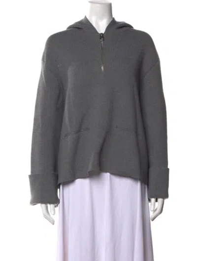 Pre-owned Khaite Wool Crew Neck Sweater In Grey