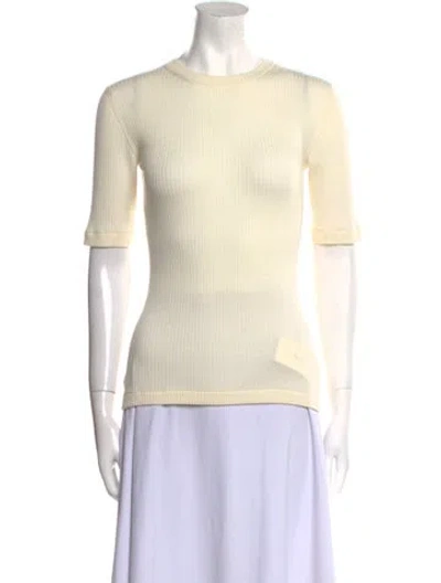Pre-owned Khaite Wool Crew Neck Sweater In Neutral
