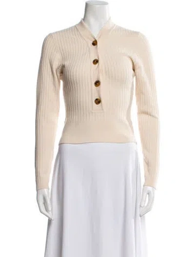 Pre-owned Khaite Wool Crew Neck Sweater In Neutral