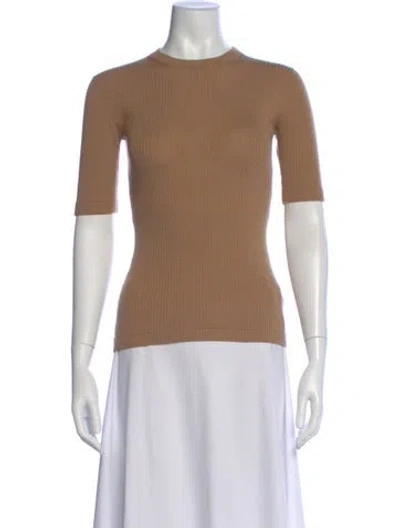 Pre-owned Khaite Wool Crew Neck Sweater In Neutral