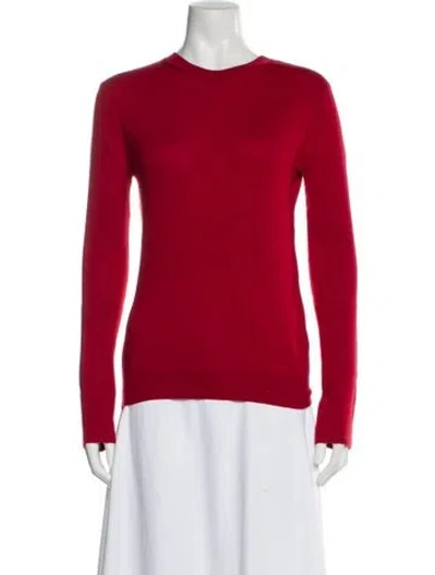 Pre-owned Khaite Wool Crew Neck Sweater In Red