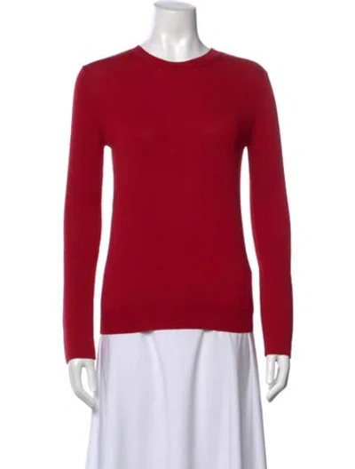 Pre-owned Khaite Wool Crew Neck Sweater In Red