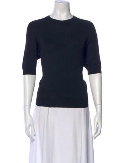 Pre-owned Khaite Wool Crew Neck Sweater W/ Tags In Blue