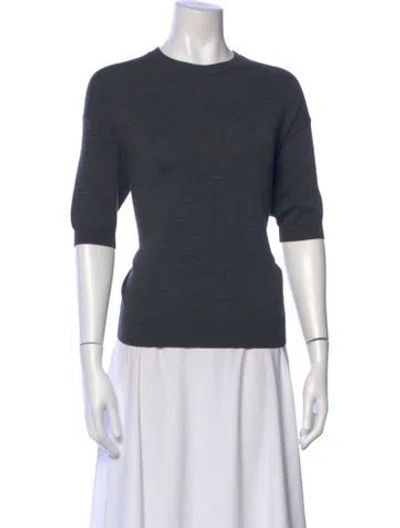 Pre-owned Khaite Wool Crew Neck Sweater W/ Tags In Gray