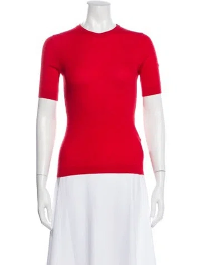 Pre-owned Khaite Wool Crew Neck Sweater W/ Tags In Red