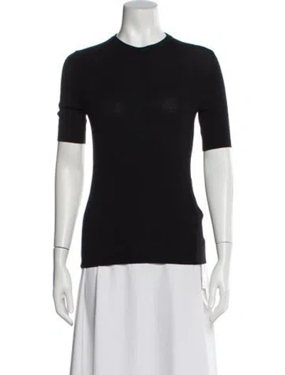Pre-owned Khaite Wool Crew Neck Top In Black