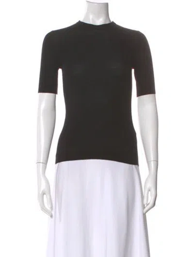 Pre-owned Khaite Wool Crew Neck Top In Black