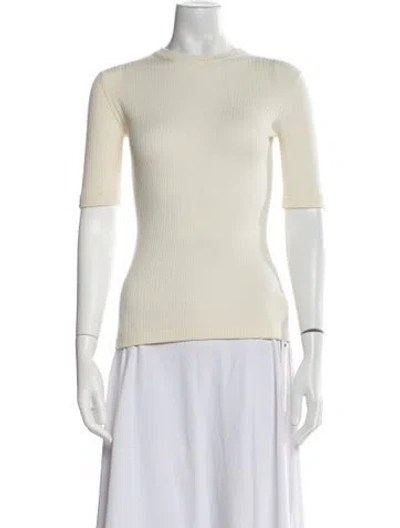 Pre-owned Khaite Wool Crew Neck Top In Neutral
