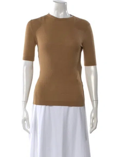 Pre-owned Khaite Wool Crew Neck Top In Neutral