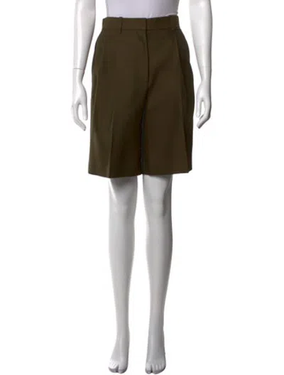 Pre-owned Khaite Wool Knee-length Shorts In Green