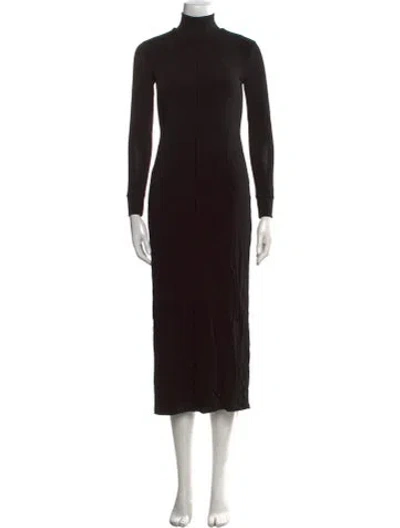 Pre-owned Khaite Wool Long Dress In Black