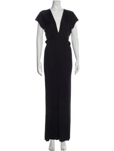 Pre-owned Khaite Wool Long Dress In Black
