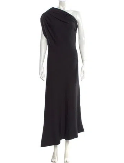 Pre-owned Khaite Wool Long Dress In Black
