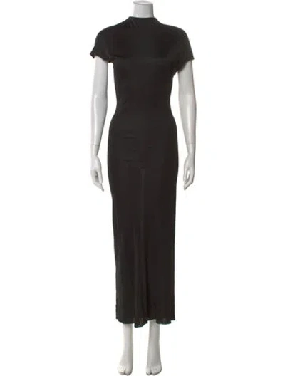 Pre-owned Khaite Wool Long Dress In Black