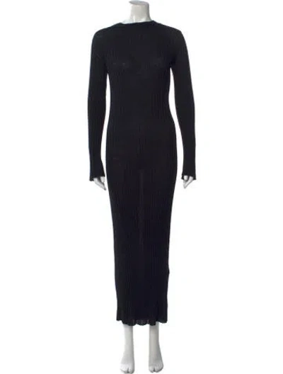 Pre-owned Khaite Wool Long Dress In Black