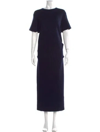 Pre-owned Khaite Wool Long Dress In Blue