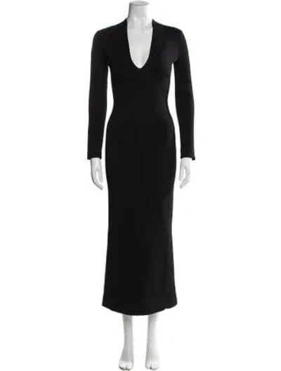 Pre-owned Khaite Wool Long Dress In Blue
