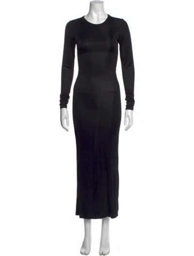 Pre-owned Khaite Wool Long Dress W/ Tags In Black
