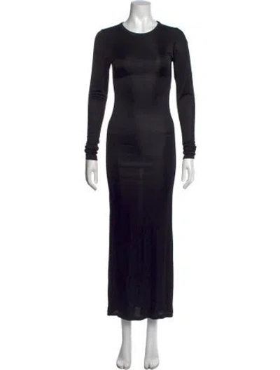 Pre-owned Khaite Wool Long Dress W/ Tags In Black