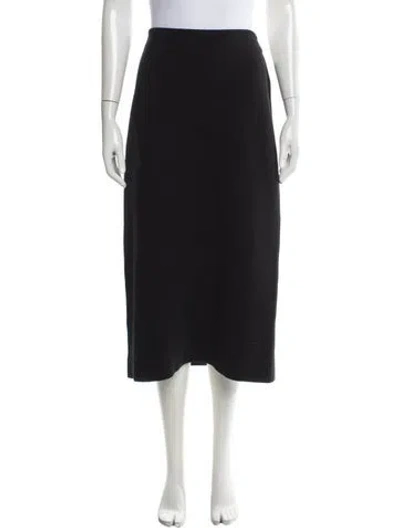 Pre-owned Khaite Wool Midi Length Skirt In Black