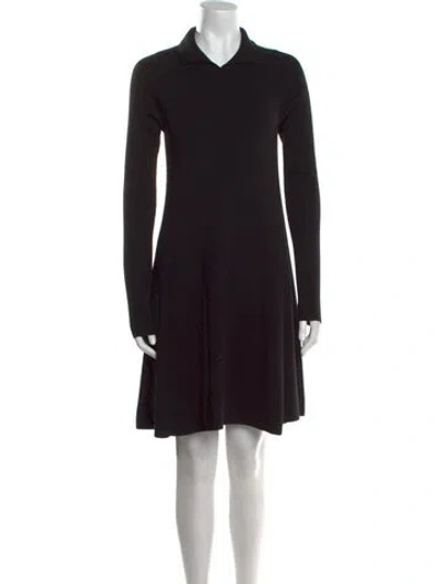 Pre-owned Khaite Wool Mini Dress In Black
