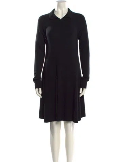 Pre-owned Khaite Wool Mini Dress In Black