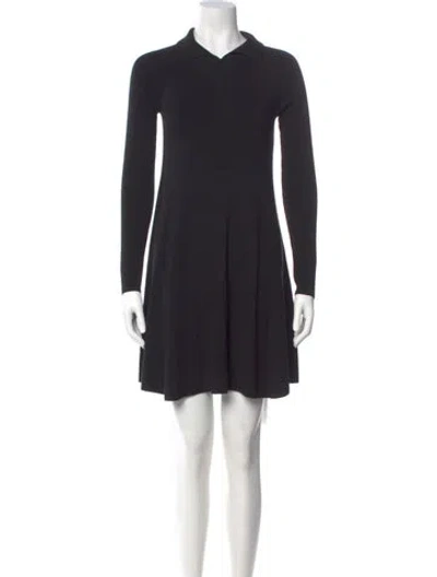 Pre-owned Khaite Wool Mini Dress In Black
