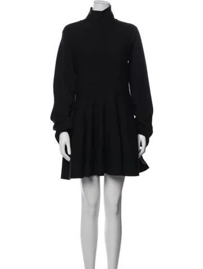 Pre-owned Khaite Wool Mini Dress In Black