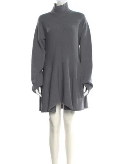 Pre-owned Khaite Wool Mini Dress In Gray