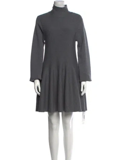 Pre-owned Khaite Wool Mini Dress In Gray