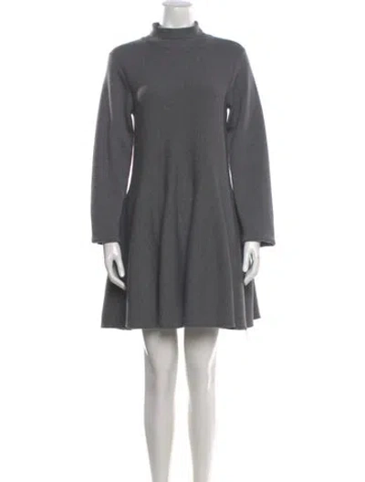 Pre-owned Khaite Wool Mini Dress W/ Tags In Gray