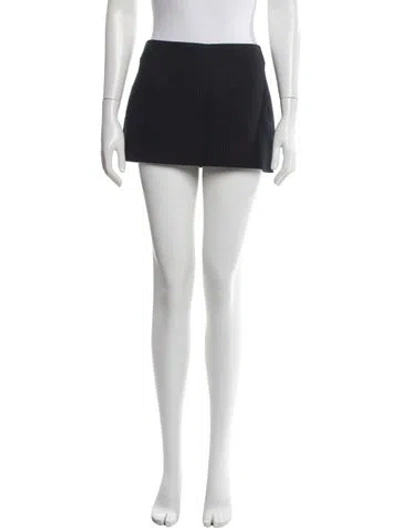 Pre-owned Khaite Wool Mini Skirt In Black