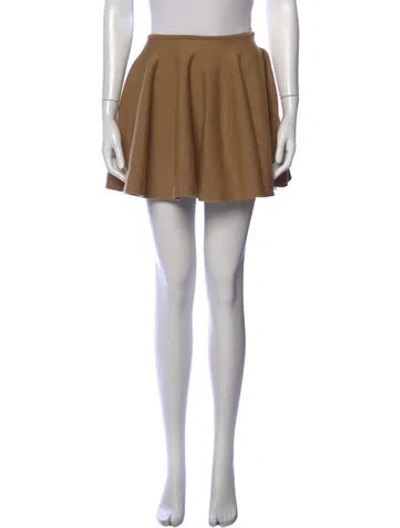 Pre-owned Khaite Wool Mini Skirt In Neutral