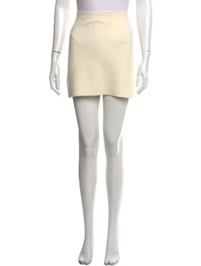 Pre-owned Khaite Wool Mini Skirt In Yellow
