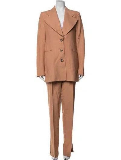 Pre-owned Khaite Wool Pantsuit In Orange