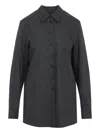 Khaite Auryn Lightweight Wool And Cashmere Shirt In Multi