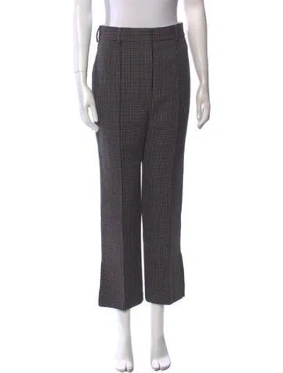 Pre-owned Khaite Wool Straight Leg Pants In Gray