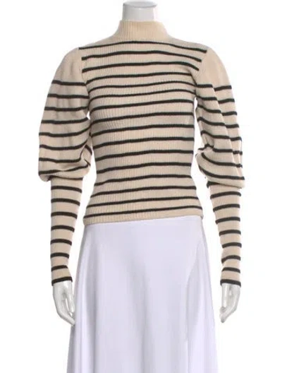Pre-owned Khaite Wool Striped Sweater In Neutral