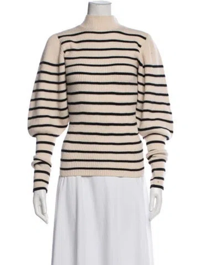 Pre-owned Khaite Wool Striped Sweater In Neutral
