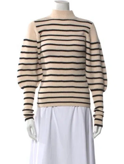 Pre-owned Khaite Wool Striped Sweater In Neutral