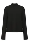Khaite Calliope Mock Neck Wool-blend Top