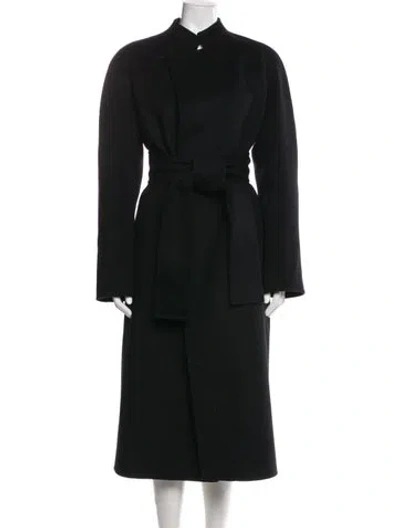Pre-owned Khaite Wool Trench Coat In Black