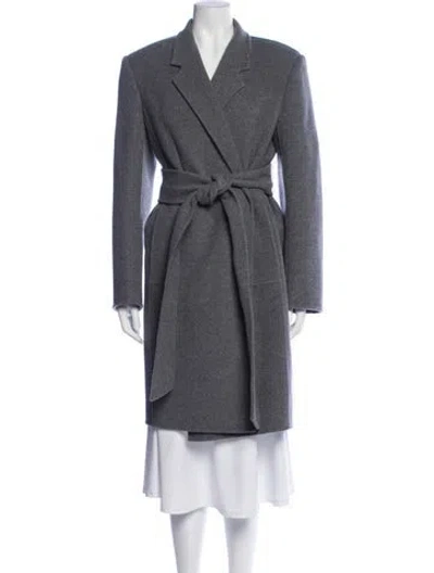 Pre-owned Khaite Wool Trench Coat In Gray