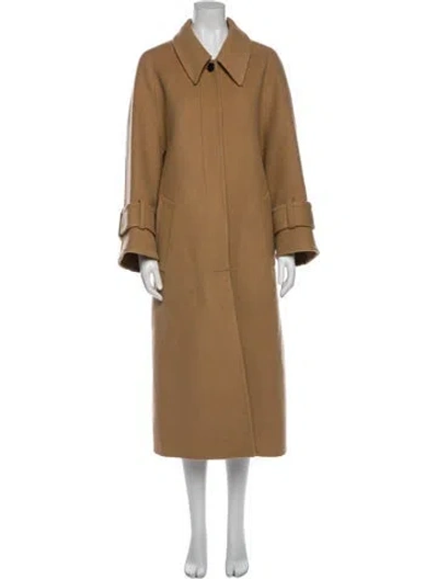 Pre-owned Khaite Wool Trench Coat In Neutral