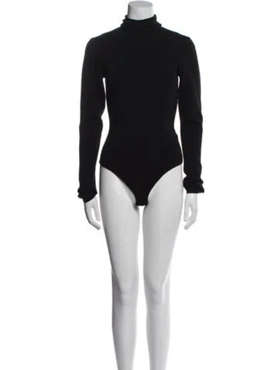 Pre-owned Khaite Wool Turtleneck Bodysuit In Black